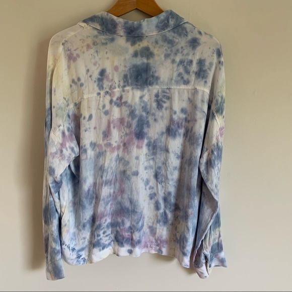 NWT YOUNG FABULOUS & BROKE tie dyed long sleeve boho top YFB NEW - Picture 4 of 11